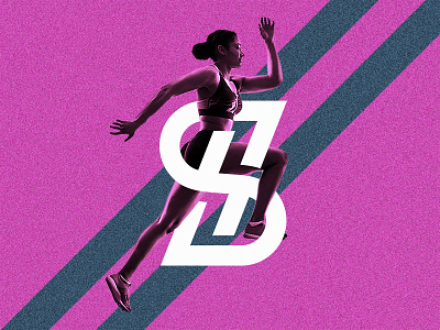 SH logo with Running Woman