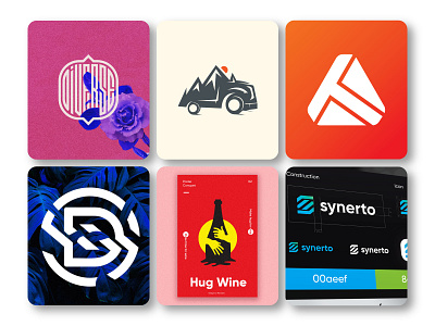 July most popular dribbble shots / logos