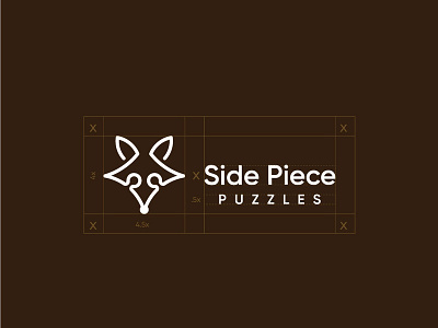 Side Piece Puzzle animal logo branding business logo clean logo company logo creative creative logo fox logo identity illustration logo logo grid logodesign logotype minimal design puzzle logo running sh logo sketch typography