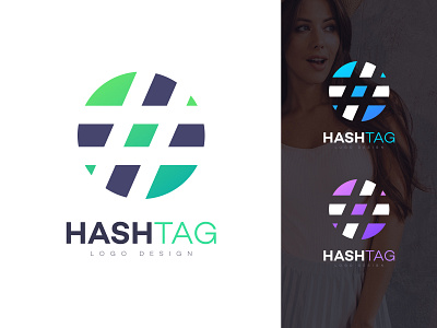 HASHTAG LOGO company logo design hash hashtag logo media social tag taging template