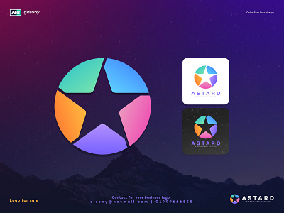 Star Logo app branding colorful company logo creative design graphic design logo modern moon sky star star logo star logo design stars ui