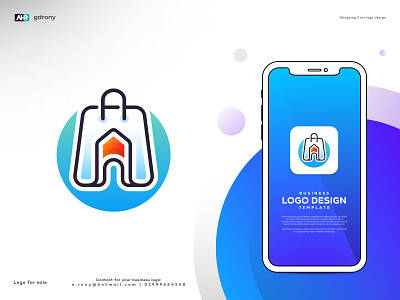 Shopping Cart Logo bag branding cart company logo departmental design icon logo logo design shop shopping app store ui ux