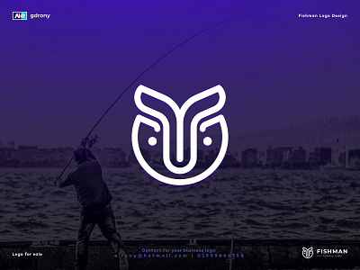 fish man logo design company logo fish graphic design icon icon design logo design logo man men river women