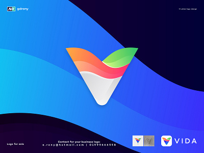 V Letter Logo a a logo color colorful colorful logo company logo design gradient letter logo modern v v logo