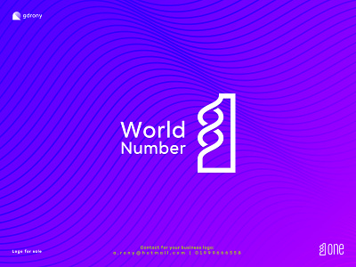 World Number 1 (One) 1 1 letter 1 number company logo design graphic design icon icon design logo design letter logo logo design number 1 one world
