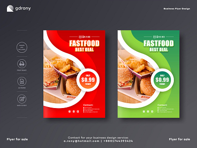 Food Offer Flyer Design best deal design flyer food food and drink free offer poster template