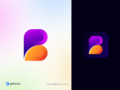 Colorful Initial B Letter Logo