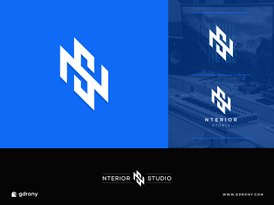 NS Initial Letter Logo company company logo design graphic design illustration initial letter lettering logo modern n ns s shop sn studio