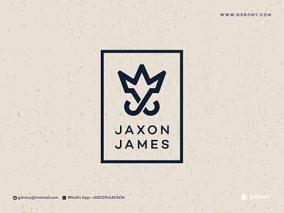 J & J With Crown Clothing Brand Logo brand cloth denim design fashion initial j j jj letter lettering logo