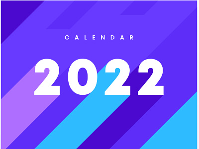 2022 calendar Design with every 12-month 3D text 12 month 2022 big calendar calendar calendar 2022 design desk calendar illustration wall