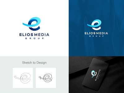 Elios Initial Letter E logo design