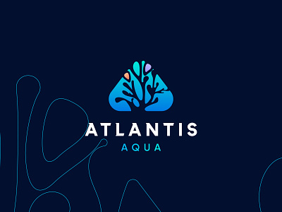 Atlantis Aqua logo design