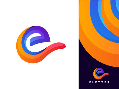 Colorful E Letter Logo banner design company logo design e ecommerce graphic design icon design logo design letter logo logo design