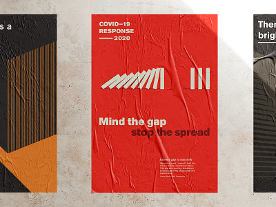 Mind the gap — stop the spread branding covid covid19 design poster united nations