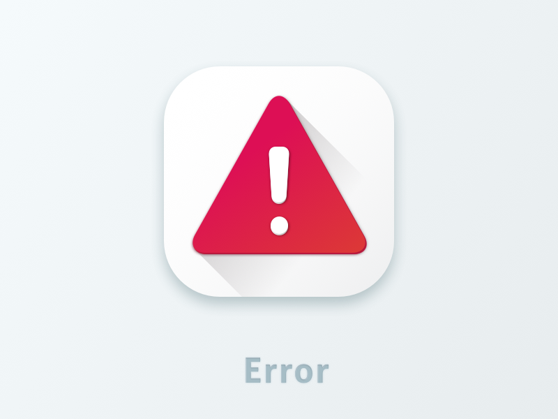 Error icon by Lukas Oppermann on Dribbble