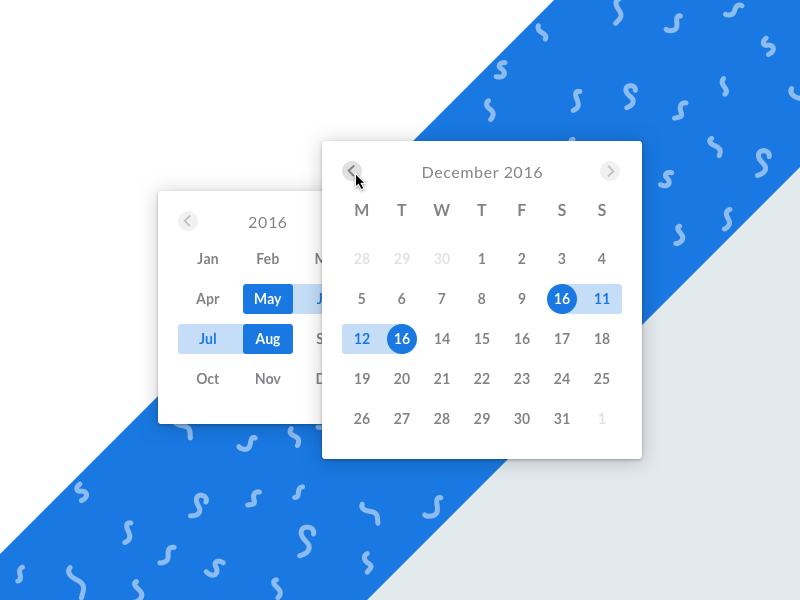Datepicker by Lukas Oppermann on Dribbble