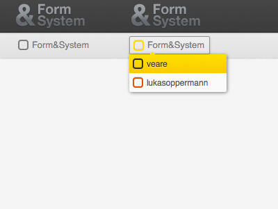 Form&System Systems Menu cms dropdown formandsystem icons interface menu