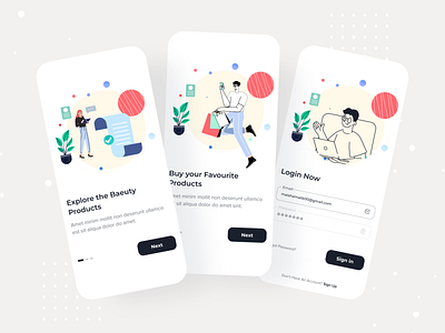 Beauty Product App androiddesign app appareldesigner deaigner designinpiration dribbbleshot interface interfaces ios mobileapplications onboarding onboarding screen onboarding ui ui ui ux uidesign uiux uiuxdesigner ux