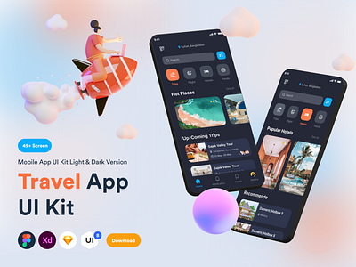 Travel App UI Kit ✈️