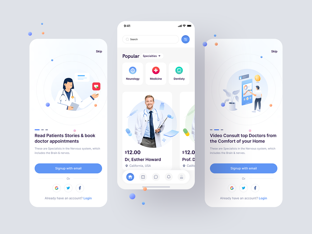 👨🏻‍⚕️ Medical Consultation Apps by Jawadur Rahman Akib on Dribbble