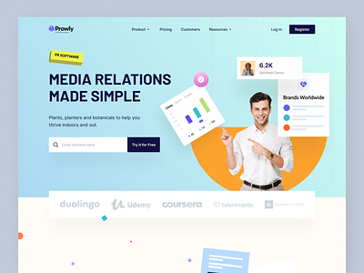 Prowly - Saas landing Page