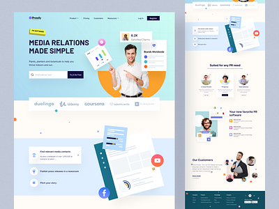 Prowly - Saas landing Page agency business dashboard designer finance website homepage innovation landing landing page marketing portfolio saas landing saas product softwar service software landing technology web web design web landing page webapp