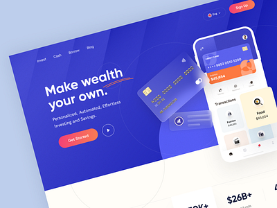 Wealthfront Landing Page by Jawadur Rahman Akib on Dribbble