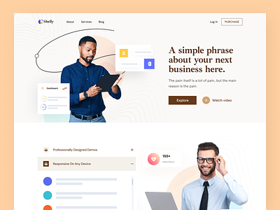 Shelly - Saas landing Page