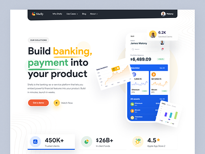 Shelly banking Landing Page