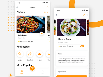 Food Delivery App android app app design food app food delivery app ios lunch order pizza restaurant food app ui ux