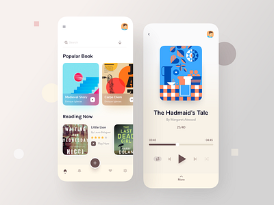 Audio Book UI App app app design app concept audio app audio player audiobook audiobooks book book app booking app ecommerce mobile app podcast reader reading app social social app typography