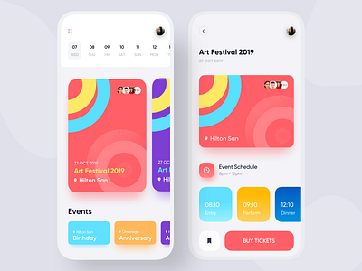 Event App analytic android app app design app concept colorful app conceptual design dashboard designer event event app modern app product design typography user interface