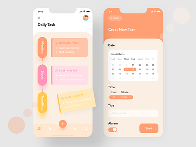 Task management App android app app design colorful app conceptual design dashboard project management task task app task flow task list task management typography ui user interface ux
