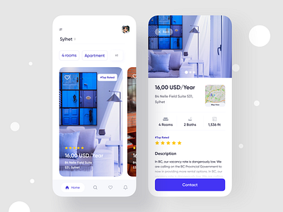 House Rental App android app app design app concept app ui app ui design colorful app conceptual design dashboard designer ecommerce house house illustration house rental app real estate agency real estate branding rental rental app typography website design