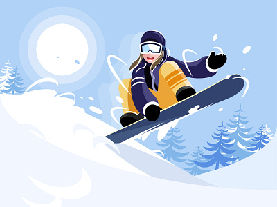 Snowboarding Season by Michelle Handoyo on Dribbble