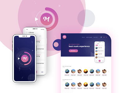Music App UI flat ui design graphic design illustration mobile app music app ui user interface web web design