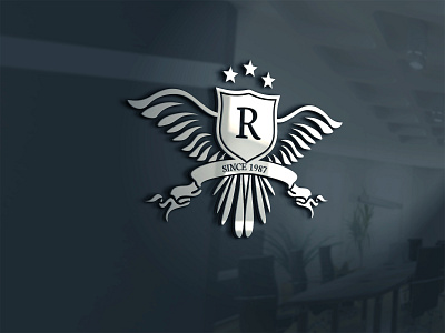WING ROYAL LOGO bird eagle eagles fly icon set illustration logo logotype royal sign vector wing wing royal wing royal logo wings