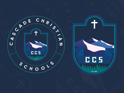 Cascade Christian Schools Logo | WIP cascade christian crest education illustration logo puyallup school washington