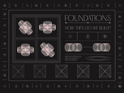 Foundations branding christian church design design event foundation illustration lettering panagram pattern sermon art sermon graphic sermon series