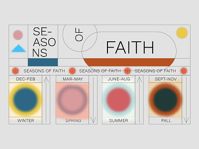 SEASONS OF FAITH | SERMON SERIES DESIGN branding christian church design faith flat gradient design midcentury retro sermon art sermon graphic sermon series