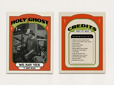 Holy Ghost | Single Cover Grace City Music 70s album art album cover branding christian church design design event lettering retro single cover vintage badge