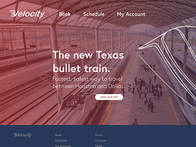 Bullet Train System Landing Page