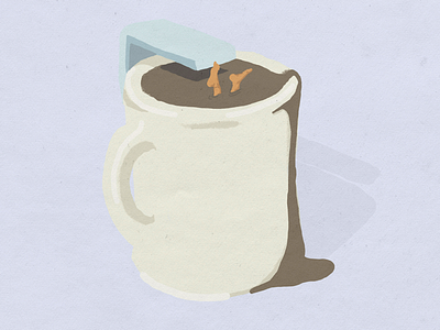Productivity caffeine coffee drawing illustration photoshop purple soft