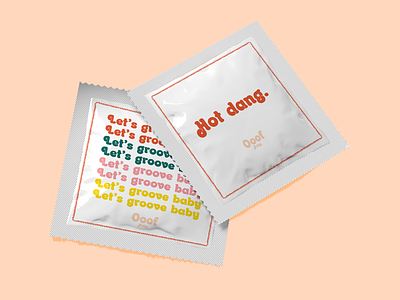 Ooof Condoms condoms goodie box graphic design illustration product design retro