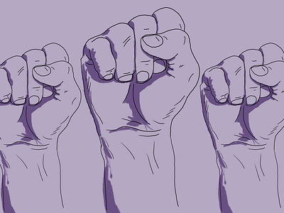 Determined determination illustration monochrome purple