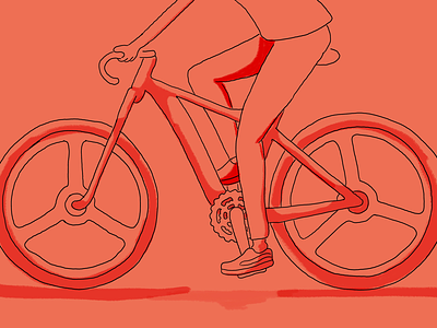 Healthy Habits bicycle healthy illustration orange red ui design
