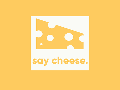 say cheese cheese illustration logo mobile design ui design yellow