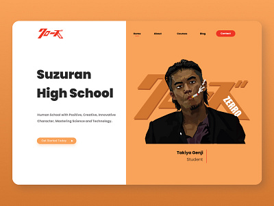 Suzuran High School | Landing Page | Crows Zero Film art artwork figma figma design illustration illustrator landing page landing page design landing page ui ui ui ux ui design vector vector art vector illustration vectors