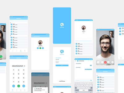 Mobile Call and Chat Provider app call chat mobile ui ux