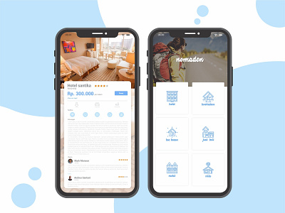 Nomaden app booking app design hotel ui